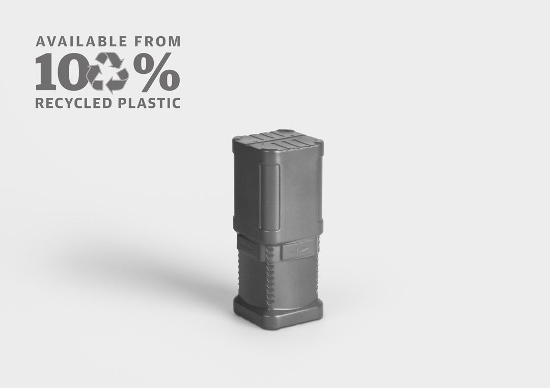 BlockPack PCR 玫瑰塑料制品BlockPack由再生材料制成。